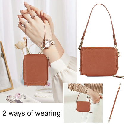 Long and Short Lanyard Zipper Card Slot Foldable Phone Case, For Samsung Galaxy Z Flip6 / Flip7 FE, For Samsung Galaxy Z Flip5