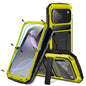 R-JUST Metal + Silicone + Tempered Glass Life Waterproof Phone Case with Holder, For iPhone 18 Pro, For iPhone 18 Pro Max, For iPhone 17 Pro Max, For iPhone 17 Pro, For iPhone 17, For iPhone Air