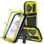 R-JUST Metal + Silicone + Tempered Glass Life Waterproof Phone Case with Holder, For iPhone 18 Pro, For iPhone 18 Pro Max, For iPhone 17 Pro Max, For iPhone 17 Pro, For iPhone 17, For iPhone Air