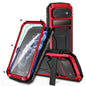R-JUST Metal + Silicone + Tempered Glass Life Waterproof Phone Case with Holder, For iPhone 18 Pro, For iPhone 18 Pro Max, For iPhone 17 Pro Max, For iPhone 17 Pro, For iPhone 17, For iPhone Air