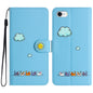 Cartoon Cats Leather Phone Case, For iPhone 14 Pro Max, For iPhone SE 2022 / SE 2020, For iPhone 13 Pro Max, For iPhone 13 Pro