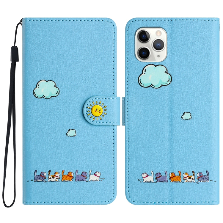 Cartoon Cats Leather Phone Case, For iPhone 11, For iPhone 11 Pro, For iPhone XS / X, For iPhone XR