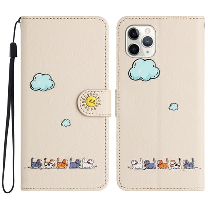 Cartoon Cats Leather Phone Case, For iPhone 11, For iPhone 11 Pro, For iPhone XS / X, For iPhone XR