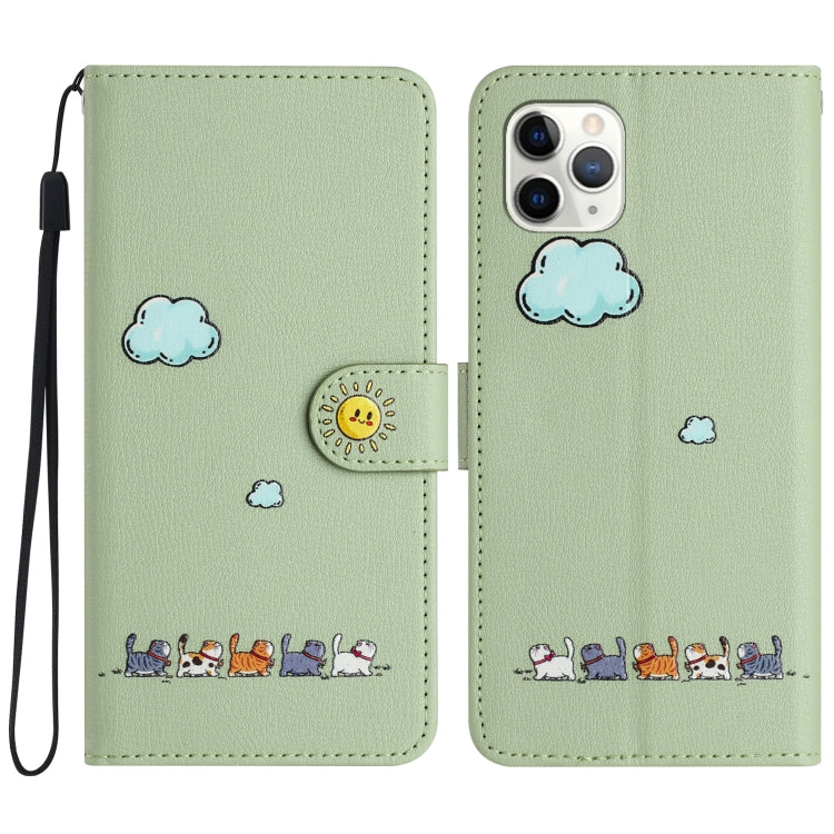 Cartoon Cats Leather Phone Case, For iPhone 13 mini, For iPhone 12 / 12 Pro, For iPhone 12 Pro Max, For iPhone 11 Pro Max