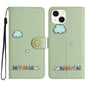 Cartoon Cats Leather Phone Case, For iPhone 15, For iPhone 14 Plus, For iPhone 14 / 13, For iPhone 14 Pro