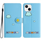 Cartoon Cats Leather Phone Case, For iPhone 15, For iPhone 14 Plus, For iPhone 14 / 13, For iPhone 14 Pro