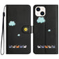 Cartoon Cats Leather Phone Case, For iPhone 15, For iPhone 14 Plus, For iPhone 14 / 13, For iPhone 14 Pro