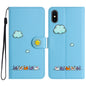 Cartoon Cats Leather Phone Case, For iPhone XS Max, For iPhone 8 Plus / 7 Plus