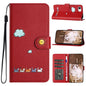 Cartoon Cats Leather Phone Case, For iPhone 17e / 16e, For iPhone 15 Pro Max, For iPhone 15 Pro, For iPhone 15 Plus
