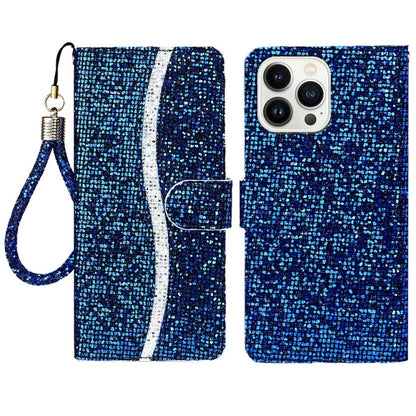 Glitter Powder Filp Leather Phone Case, For iPhone 16, For iPhone 15 Pro Max, For iPhone 15 Pro, For iPhone 15 Plus