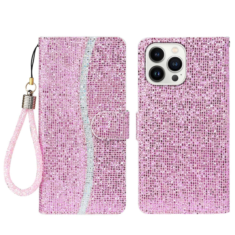 Glitter Powder Filp Leather Phone Case, For iPhone 16, For iPhone 15 Pro Max, For iPhone 15 Pro, For iPhone 15 Plus