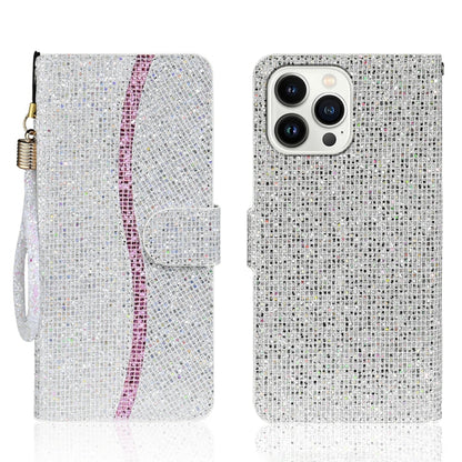 Glitter Powder Filp Leather Phone Case, For iPhone 16, For iPhone 15 Pro Max, For iPhone 15 Pro, For iPhone 15 Plus