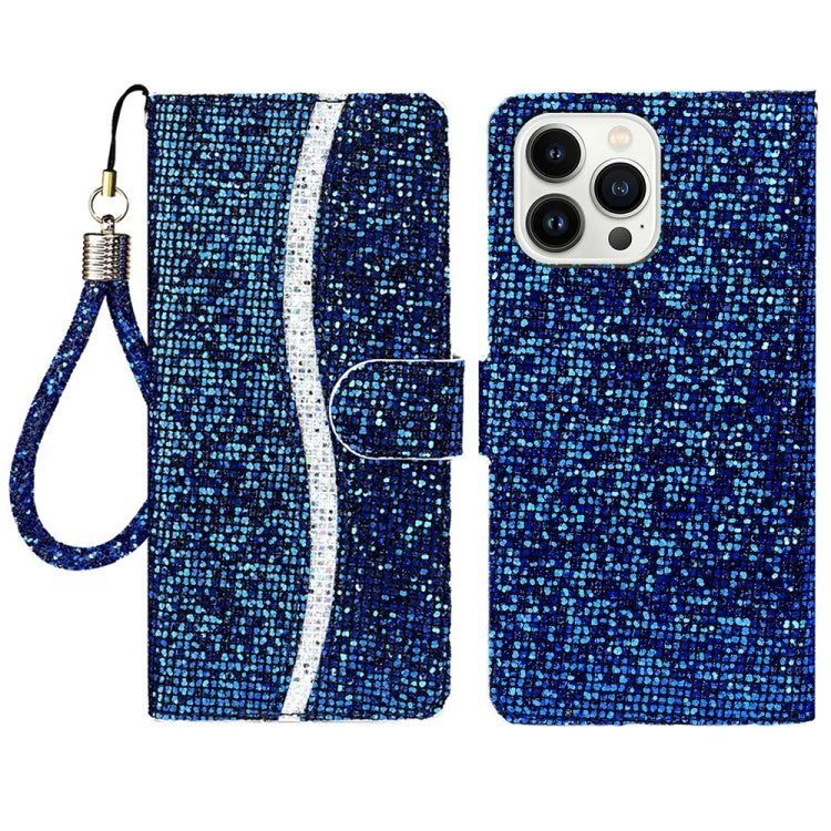 Glitter Powder Filp Leather Phone Case, For iPhone 16, For iPhone 15 Pro Max, For iPhone 15 Pro, For iPhone 15 Plus