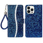 Glitter Powder Filp Leather Phone Case, For iPhone 16, For iPhone 15 Pro Max, For iPhone 15 Pro, For iPhone 15 Plus