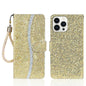 Glitter Powder Filp Leather Phone Case, For iPhone 16, For iPhone 15 Pro Max, For iPhone 15 Pro, For iPhone 15 Plus