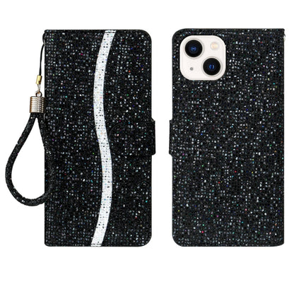 Glitter Powder Filp Leather Phone Case, For iPhone 16, For iPhone 15 Pro Max, For iPhone 15 Pro, For iPhone 15 Plus