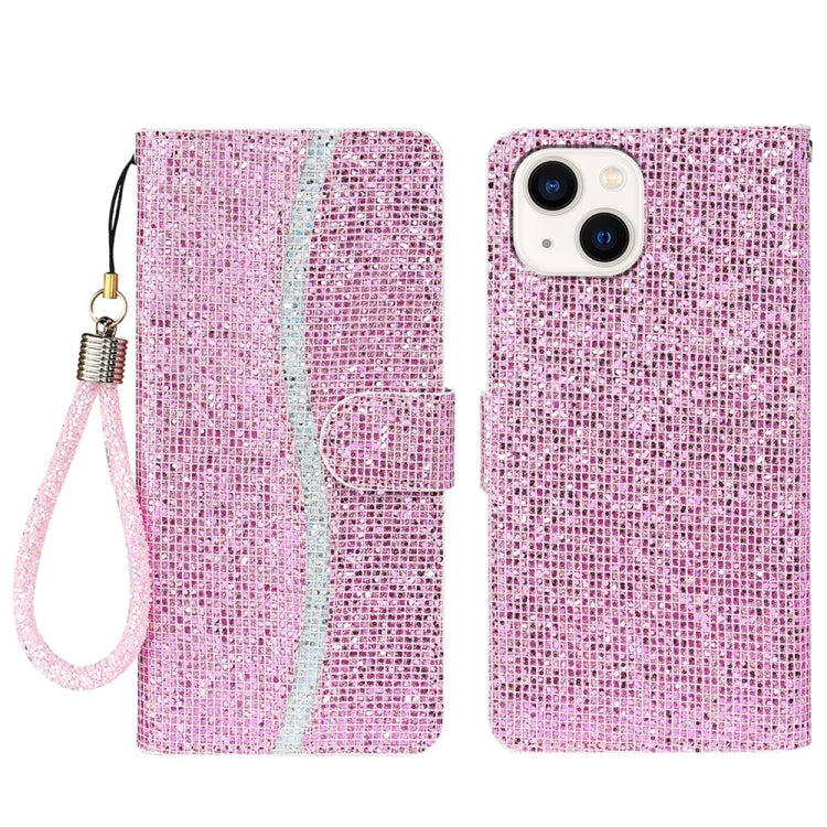 Glitter Powder Filp Leather Phone Case, For iPhone 16, For iPhone 15 Pro Max, For iPhone 15 Pro, For iPhone 15 Plus