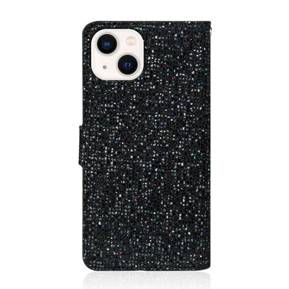 Glitter Powder Filp Leather Phone Case, For iPhone 15