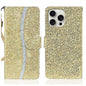 Glitter Powder Filp Leather Phone Case, For iPhone Air, For iPhone 16 Pro Max, For iPhone 16 Pro, For iPhone 16 Plus
