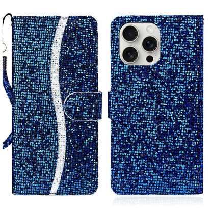 Glitter Powder Filp Leather Phone Case, For iPhone Air, For iPhone 16 Pro Max, For iPhone 16 Pro, For iPhone 16 Plus