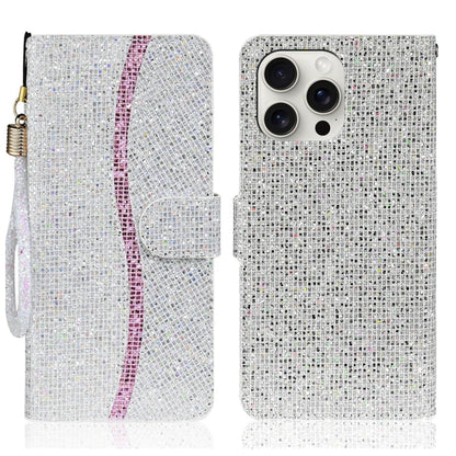 Glitter Powder Filp Leather Phone Case, For iPhone Air, For iPhone 16 Pro Max, For iPhone 16 Pro, For iPhone 16 Plus