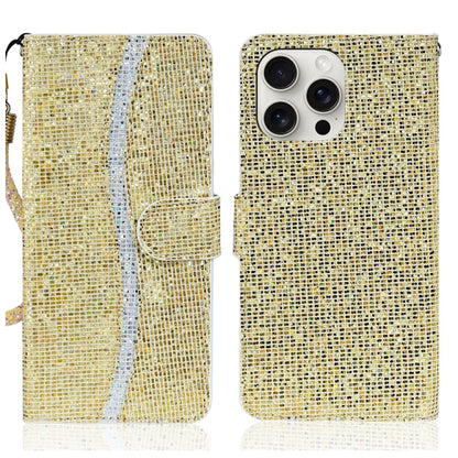 Glitter Powder Filp Leather Phone Case, For iPhone Air, For iPhone 16 Pro Max, For iPhone 16 Pro, For iPhone 16 Plus