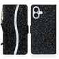 Glitter Powder Filp Leather Phone Case, For iPhone Air, For iPhone 16 Pro Max, For iPhone 16 Pro, For iPhone 16 Plus