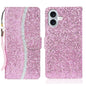 Glitter Powder Filp Leather Phone Case, For iPhone Air, For iPhone 16 Pro Max, For iPhone 16 Pro, For iPhone 16 Plus