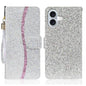 Glitter Powder Filp Leather Phone Case, For iPhone Air, For iPhone 16 Pro Max, For iPhone 16 Pro, For iPhone 16 Plus