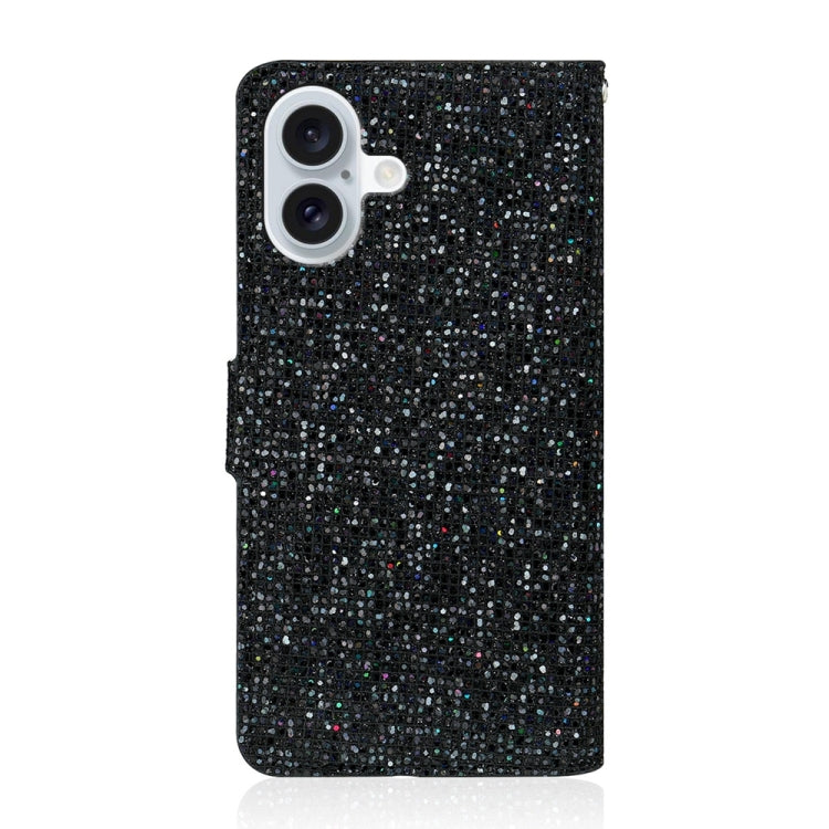 Glitter Powder Filp Leather Phone Case, For iPhone 16, For iPhone 15 Pro Max, For iPhone 15 Pro, For iPhone 15 Plus