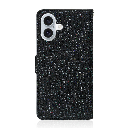Glitter Powder Filp Leather Phone Case, For iPhone 16, For iPhone 15 Pro Max, For iPhone 15 Pro, For iPhone 15 Plus