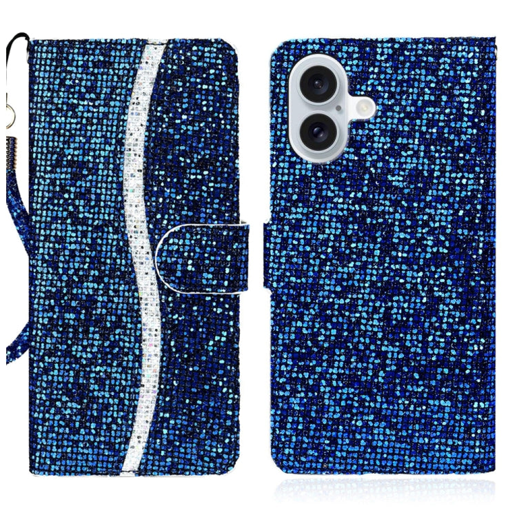 Glitter Powder Filp Leather Phone Case, For iPhone 16, For iPhone 15 Pro Max, For iPhone 15 Pro, For iPhone 15 Plus