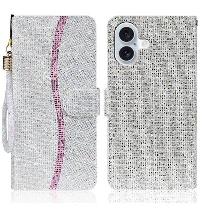 Glitter Powder Filp Leather Phone Case, For iPhone 16, For iPhone 15 Pro Max, For iPhone 15 Pro, For iPhone 15 Plus