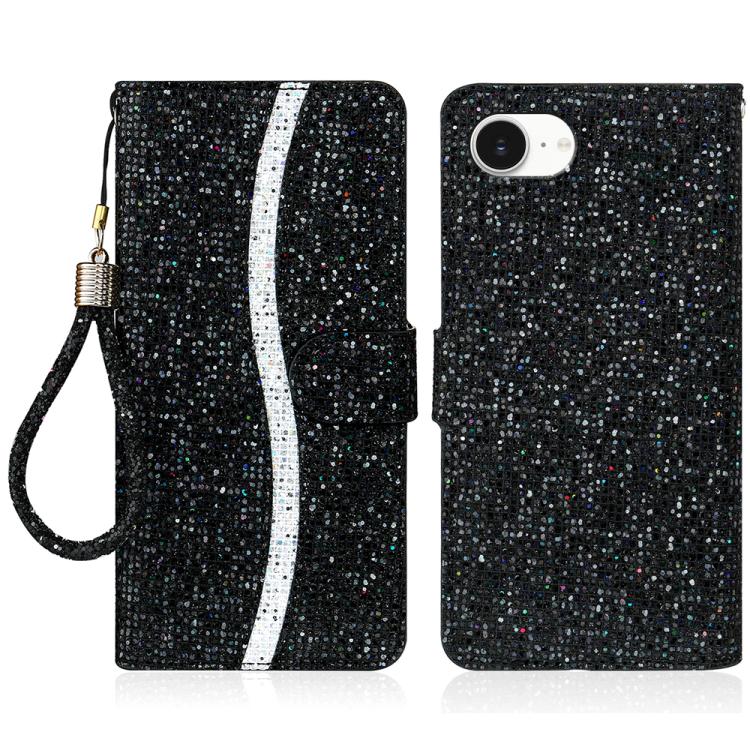 Glitter Powder Filp Leather Phone Case, For iPhone 18 Pro / 17 Pro, For iPhone 18 Pro Max / 17 Pro Max, For iPhone 17e / 16e, For iPhone 17