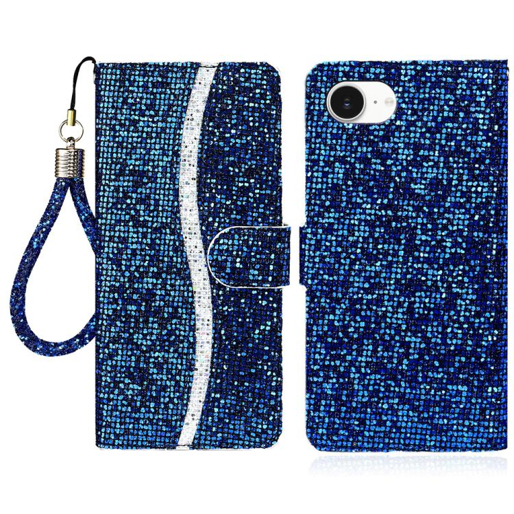 Glitter Powder Filp Leather Phone Case, For iPhone 18 Pro / 17 Pro, For iPhone 18 Pro Max / 17 Pro Max, For iPhone 17e / 16e, For iPhone 17