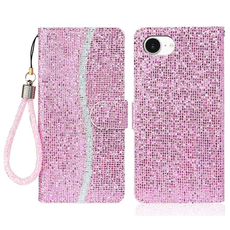 Glitter Powder Filp Leather Phone Case, For iPhone 18 Pro / 17 Pro, For iPhone 18 Pro Max / 17 Pro Max, For iPhone 17e / 16e, For iPhone 17
