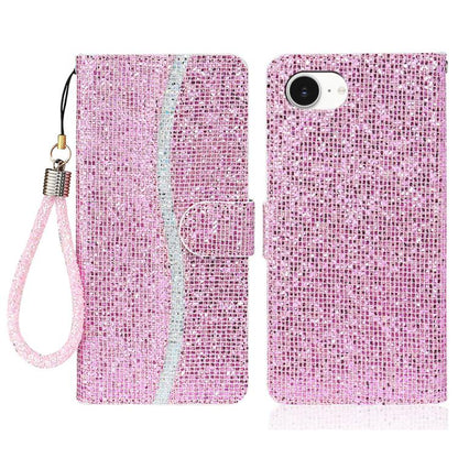 Glitter Powder Filp Leather Phone Case, For iPhone 18 Pro / 17 Pro, For iPhone 18 Pro Max / 17 Pro Max, For iPhone 17e / 16e, For iPhone 17