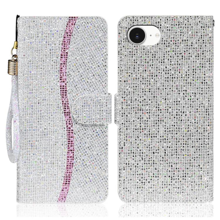 Glitter Powder Filp Leather Phone Case, For iPhone 18 Pro / 17 Pro, For iPhone 18 Pro Max / 17 Pro Max, For iPhone 17e / 16e, For iPhone 17