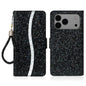 Glitter Powder Filp Leather Phone Case, For iPhone 18 Pro / 17 Pro, For iPhone 18 Pro Max / 17 Pro Max, For iPhone 17e / 16e, For iPhone 17