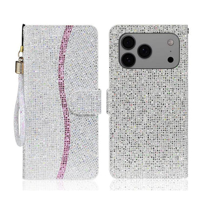 Glitter Powder Filp Leather Phone Case, For iPhone 18 Pro / 17 Pro, For iPhone 18 Pro Max / 17 Pro Max, For iPhone 17e / 16e, For iPhone 17