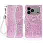 Glitter Powder Filp Leather Phone Case, For iPhone 18 Pro / 17 Pro, For iPhone 18 Pro Max / 17 Pro Max, For iPhone 17e / 16e, For iPhone 17