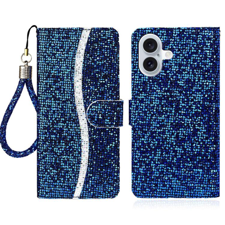 Glitter Powder Filp Leather Phone Case, For iPhone 18 Pro / 17 Pro, For iPhone 18 Pro Max / 17 Pro Max, For iPhone 17e / 16e, For iPhone 17