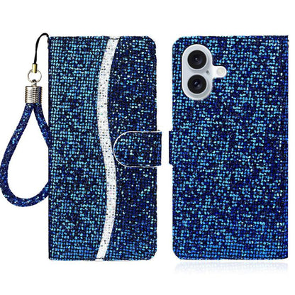 Glitter Powder Filp Leather Phone Case, For iPhone 18 Pro / 17 Pro, For iPhone 18 Pro Max / 17 Pro Max, For iPhone 17e / 16e, For iPhone 17