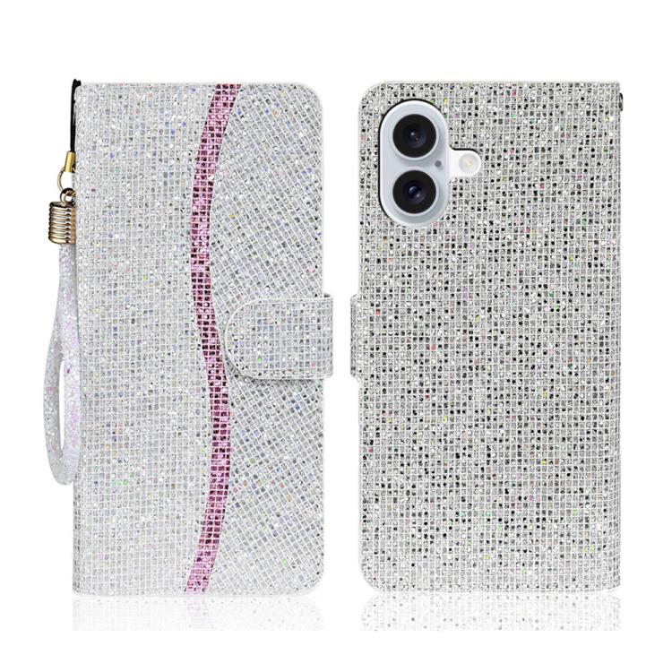Glitter Powder Filp Leather Phone Case, For iPhone 18 Pro / 17 Pro, For iPhone 18 Pro Max / 17 Pro Max, For iPhone 17e / 16e, For iPhone 17