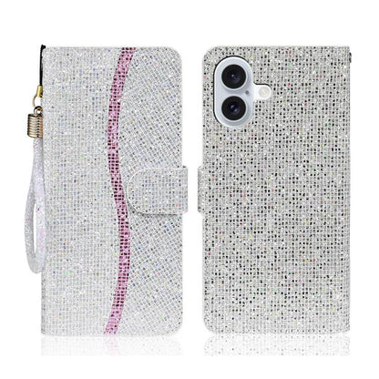Glitter Powder Filp Leather Phone Case, For iPhone 18 Pro / 17 Pro, For iPhone 18 Pro Max / 17 Pro Max, For iPhone 17e / 16e, For iPhone 17