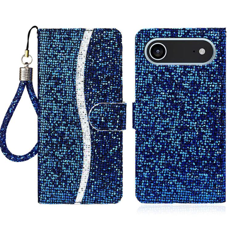 Glitter Powder Filp Leather Phone Case, For iPhone Air, For iPhone 16 Pro Max, For iPhone 16 Pro, For iPhone 16 Plus