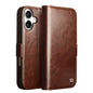 QIALINO Classic 103 Buckle Genuine Leather Phone Case, For iPhone 18 Pro, For iPhone 18 Pro Max, For iPhone 17e / 16e, For iPhone 17 Pro Max, For iPhone 17 Pro, For iPhone 17, For iPhone Air, For iPhone 15 Pro Max, For iPhone 15 Plus