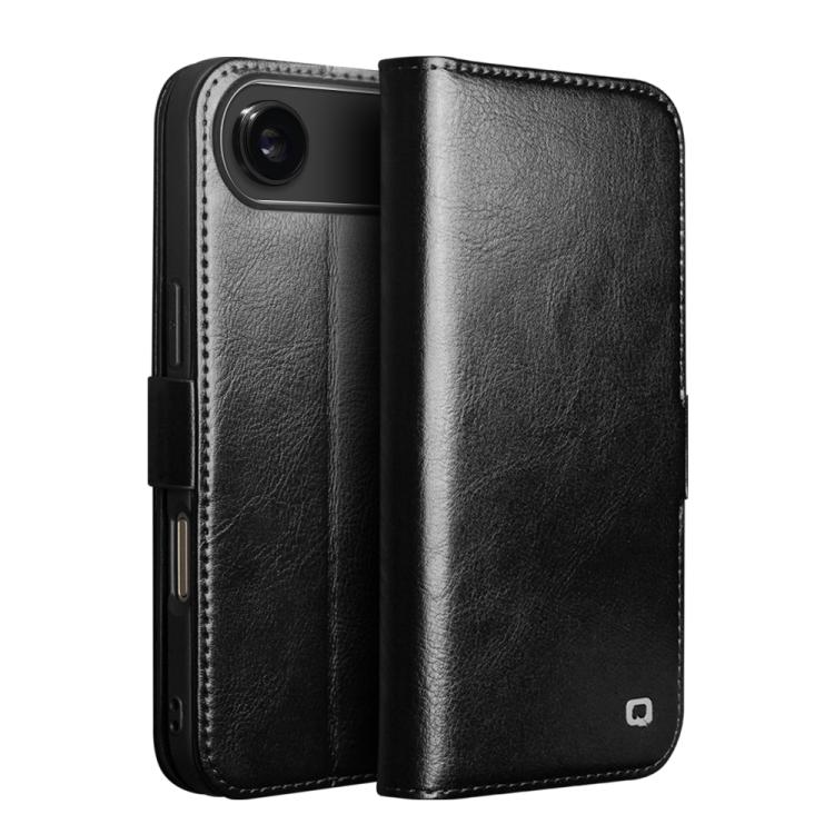 QIALINO Classic 103 Buckle Genuine Leather Phone Case, For iPhone 17e / 16e, For iPhone 17 Pro Max, For iPhone 17 Pro, For iPhone 17, For iPhone Air, For iPhone 15 Pro Max, For iPhone 15 Plus, For iPhone 15
