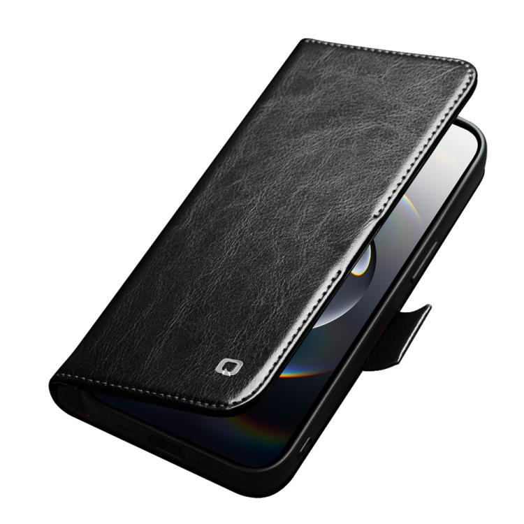 QIALINO Classic 103 Buckle Genuine Leather Phone Case, For iPhone 17e / 16e, For iPhone 17 Pro Max, For iPhone 17 Pro, For iPhone 17, For iPhone Air, For iPhone 15 Pro Max, For iPhone 15 Plus, For iPhone 15