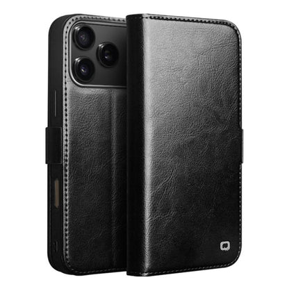 QIALINO Classic 103 Buckle Genuine Leather Phone Case, For iPhone 18 Pro, For iPhone 18 Pro Max, For iPhone 17e / 16e, For iPhone 17 Pro Max, For iPhone 17 Pro, For iPhone 17, For iPhone Air, For iPhone 15 Pro Max, For iPhone 15 Plus